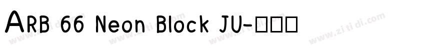 ARB 66 Neon Block JU字体转换